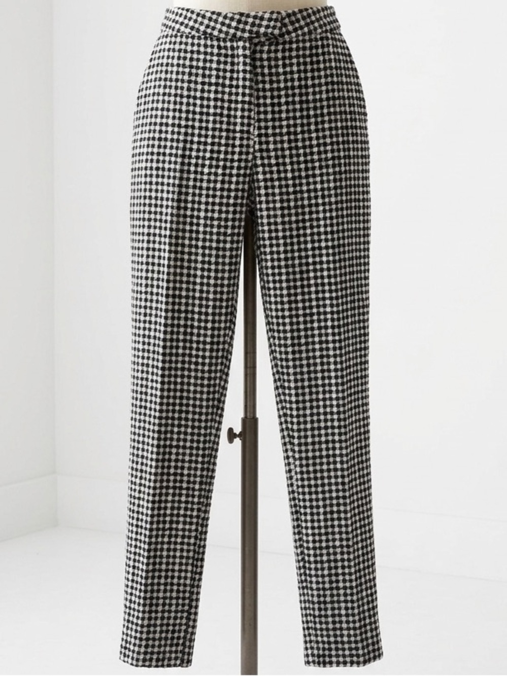 Autres Filles| Chic Black/White Houndstooth Office Straight Leg Pants Sz S